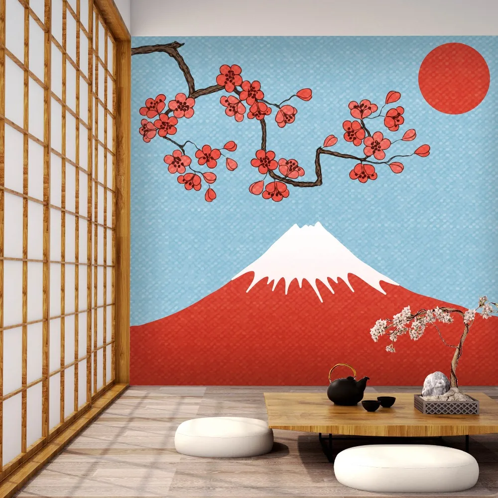 [Самоклеющиеся] 3D крепление Fuji мультфильм 99 настенная бумага печать настенные