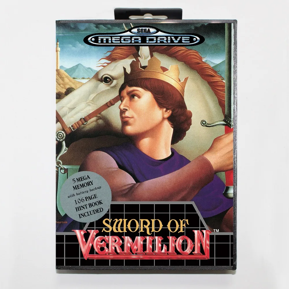 

Sword of vermillion 16 bit SEGA MD Game Card With Retail Box For Sega Mega Drive For Genesis