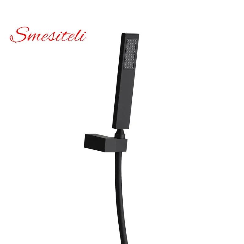 Смеситель для душа Smesiteli латунный ванной комнаты с матовой черной отделкой