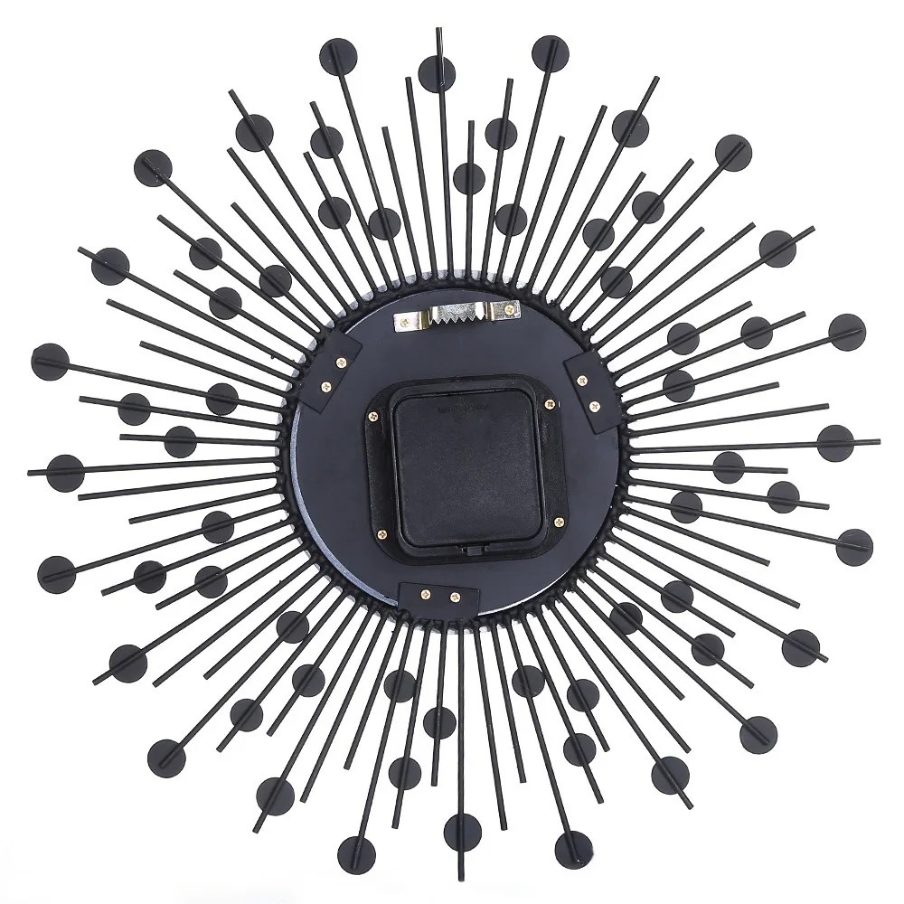 Металлические алмазные настенные железные часы с инкрустированными цветами для