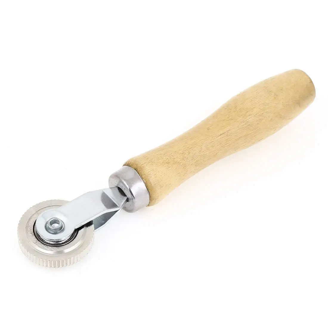 

uxcell Wooden Handle Car Auto Sound Deadening Metal Roller Application Silver Tone