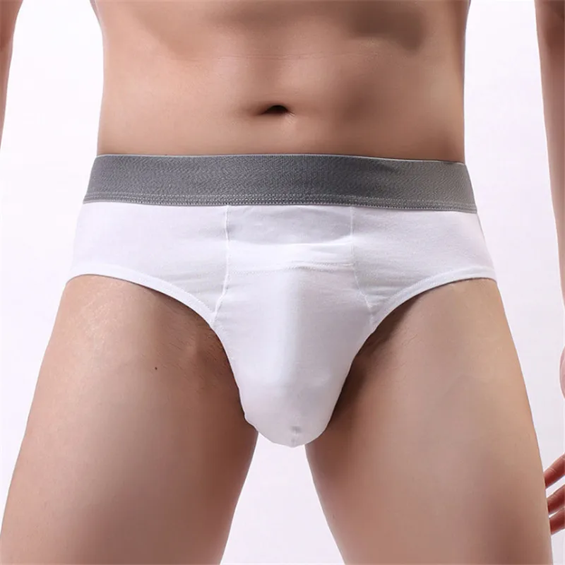 Специальные выпуклые трусы с кармашком в серых поясах Мужское нижнее белье uomo