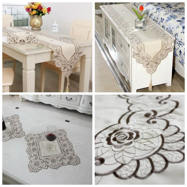 Модная Водонепроницаемая скатерть с вышитым узором в пасторальном стиле