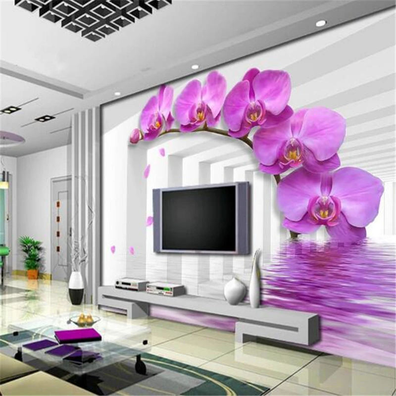 Большая картина beibehang домашний декор Белый канал магнолия гостиничный фон