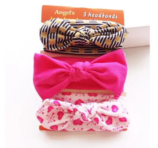 baby headband 09 3 шт./компл. Одежда для новорожденных девочек эластичный волосы группы детей смешивать стили горошек вязанный головной убор цветок чалма с бантиком детские украшения для волос - Цвет: baby headband 09