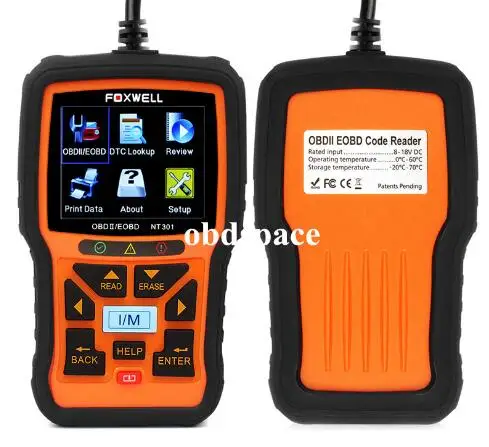 FOXWELL NT301 OBD диагностики OP COM Автосканер Автомобильное устройство чтения кода
