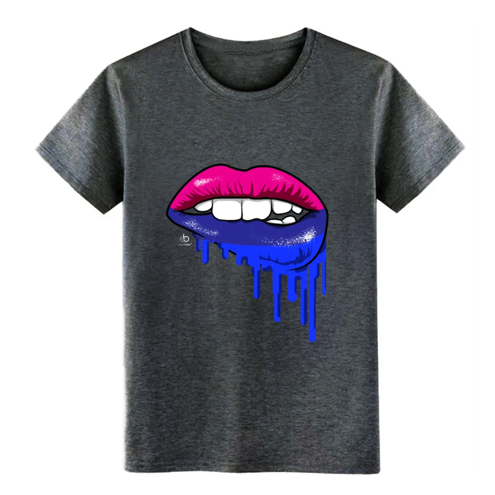 Футболка с короткими рукавами и рисунком Би губы m en s ringer для создания размера