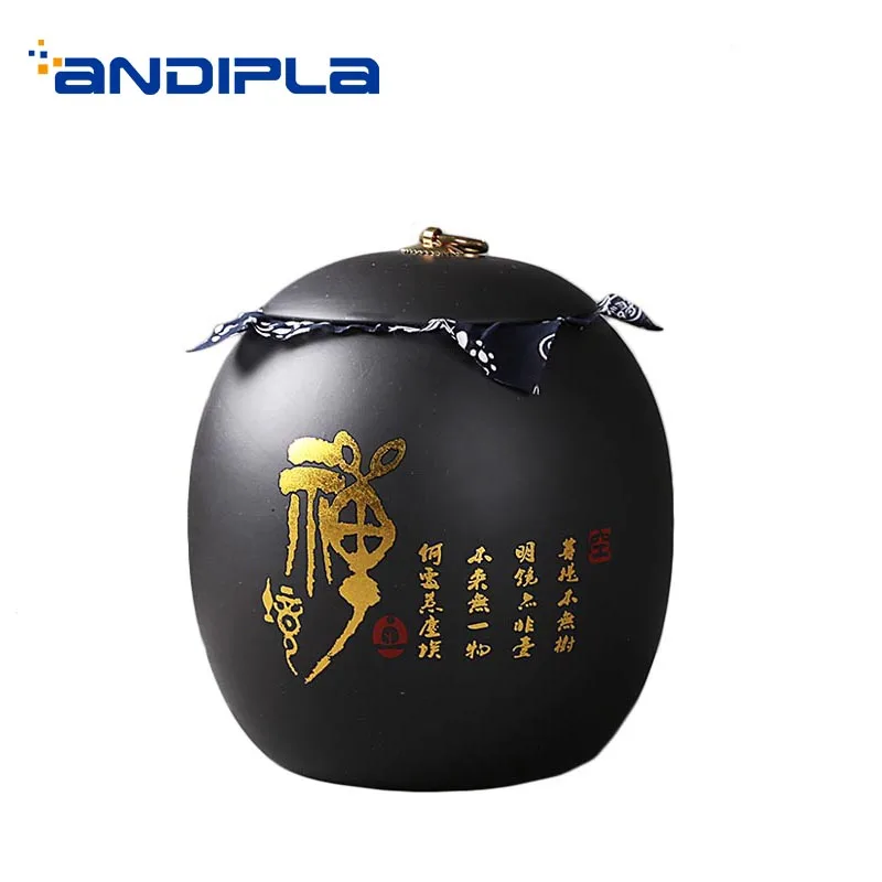 Винтажная банка для хранения чая фиолетовая глина герметичные банки китайский