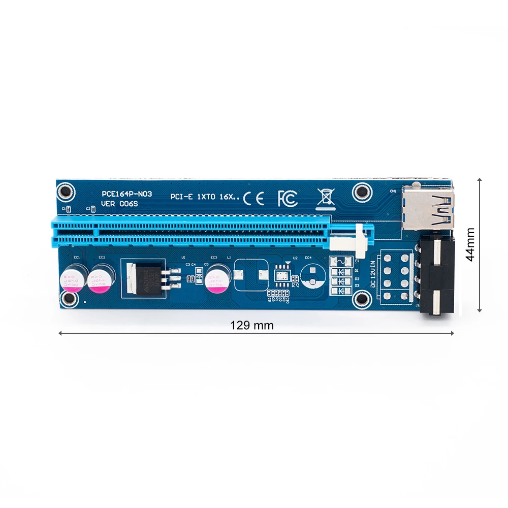 Кабель PCI Express E 1 16 x удлинитель для переходных карт SATA 15 Pin 4 источник питания