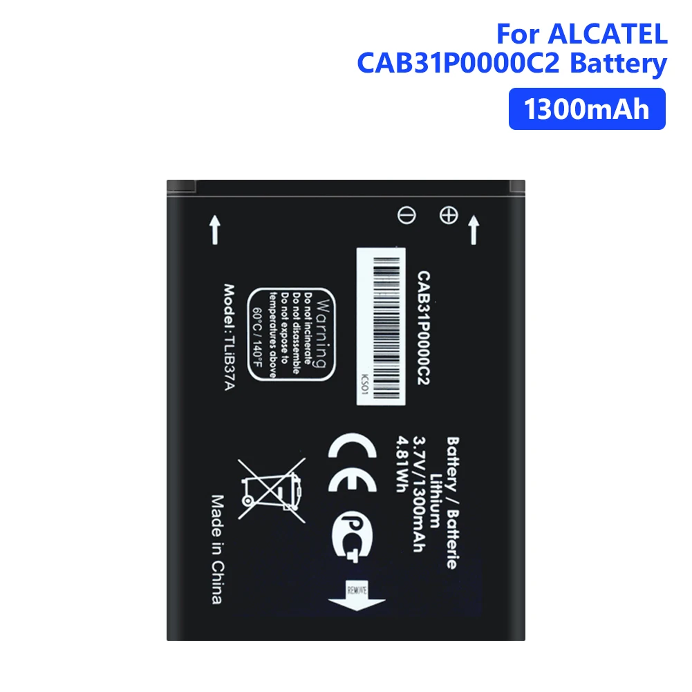3,7 V 1300mAh CAB31P0000C2 литий-полимерный аккумулятор для Alcatel One Touch M Pop OT-5020 Tli014A1 батареи для мобильных телефонов