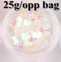 colorful clear 25 г 3 мм многоцветный сердце свободные блестки для дизайна ногтей маникюр пудра с эффектом блеска DIY ювелирные украшения, товары для вечеринки 12 видов цветов/лот - Цвет: colorful clear