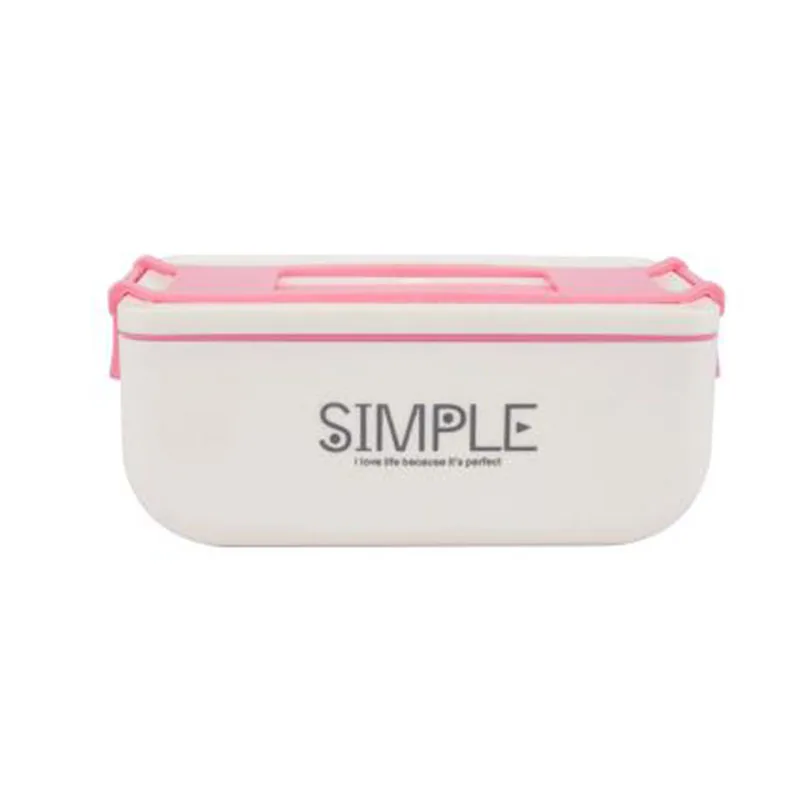 Small Pink ONEUP японский стиль простой Ланч-бокс двухслойный экологически чистый Bento box 2000 контейнер для еды, мл Microwavable чехол для магазина еды - Цвет: Small Pink