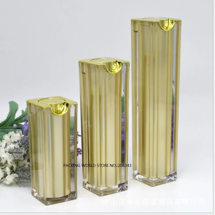 30 мл квадратная форма акриловая Вакуумная бутылка для лосьон эмульсия сыворотка