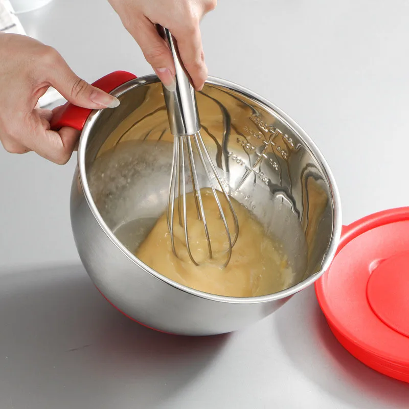 

Kitchen Tools Stainless Steel Egg Beater Deepening Thickening Cream Stirring Anti-slip Cover Baking Tools Egg Stirring Beaters