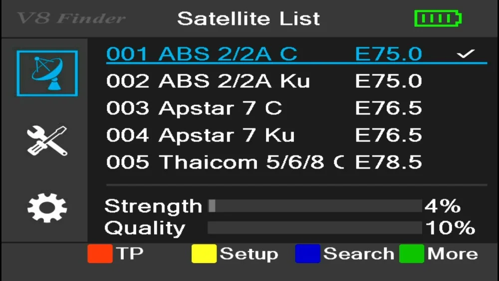 FREESAT/GTMEDIA V8 искатель метр 3," ЖК-DVB-S2/S2X цифровой спутниковый искатель Высокое разрешение H.265 и 3000 мАч батарея Sat Finder