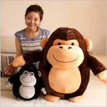 55 см милая кукла Gorilla плюшевая игрушечная обезьяна черный коричневый подарок на