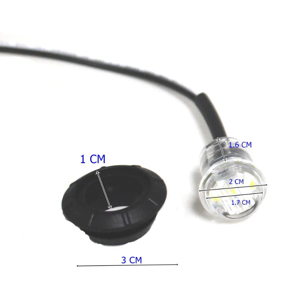 Tkeap THTMH 20X мини прозрачный красный 3/4 &quot0 75&quot Круглый боковой 3 Светодиодный Маркер