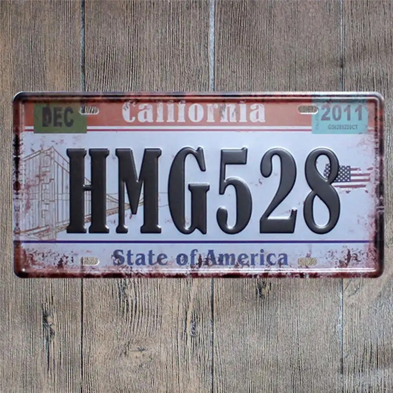 9599 Hohappyme, американские автомобильные номерные знаки, номерной знак США, гаражная табличка, металлическая жестяная вывеска, украшение для бара, винтажный домашний декор, 15x30 см - Цвет: 9599