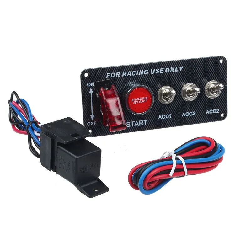 CARPRIE Ignition Switch 1Pcs 12V Racing Car LED Toggle Panel Engine Start Push Button mar26 | Автомобили и мотоциклы
