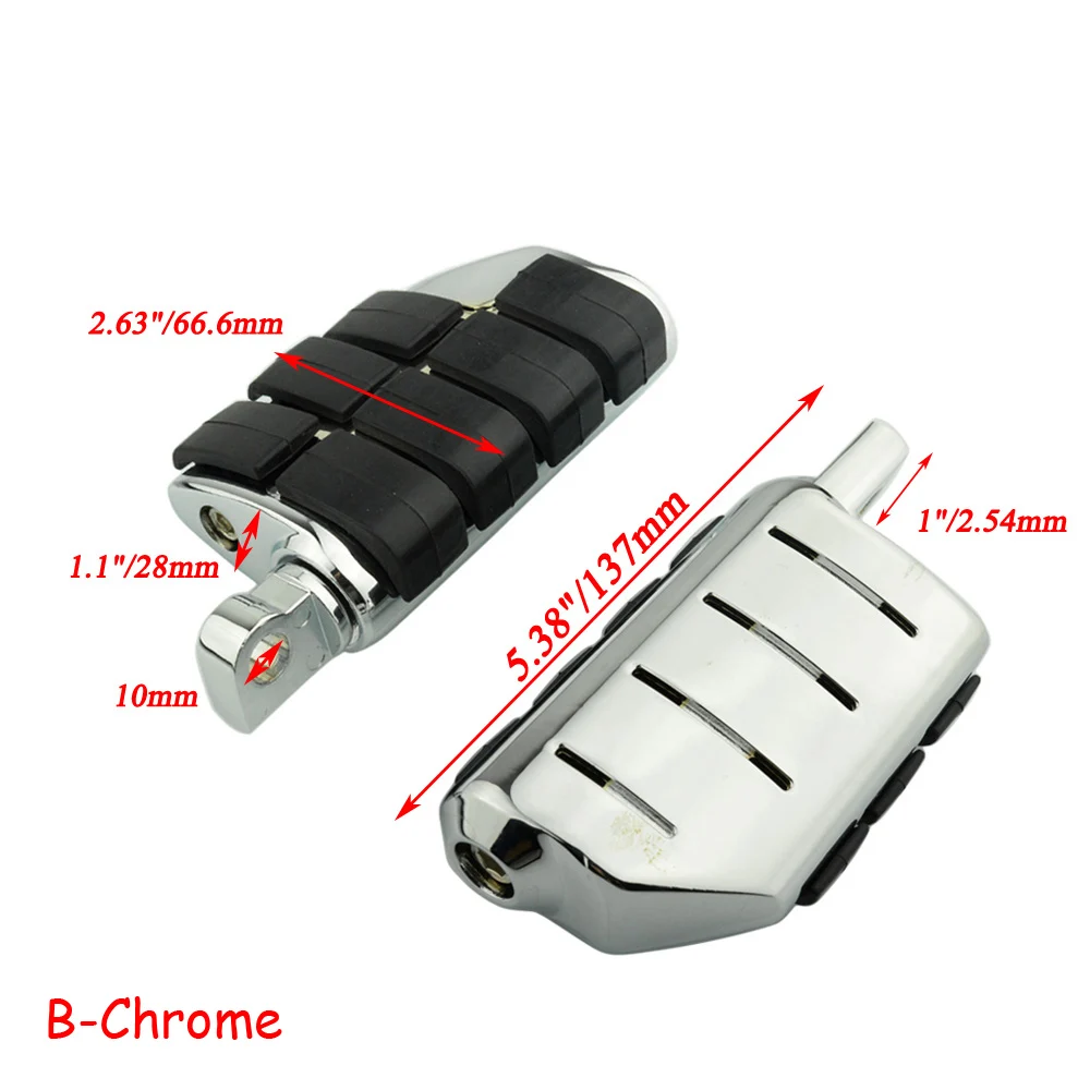 Подножка для ног мотоцикла, подножка для ног, подножка для пола, шоссе для Harley Iron XL 883 1200, Touring Custom Dyna Softail Honda 10 мм