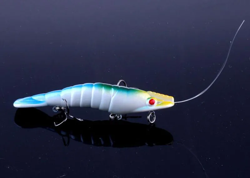 1 шт. длинную бороду Омаров наживки 2 тройные Крючки-креветки приманка плавающий