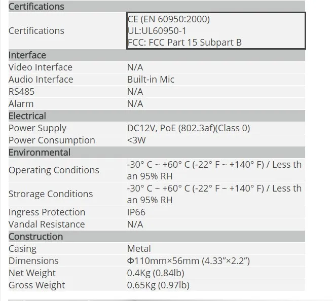 IPC-HDB4431C-SA Dahua 4mp H.265 Мини купольная IP камера мульти-languagereplate IPC-HDB4300C PoE Сетевая купольная камера безопасности