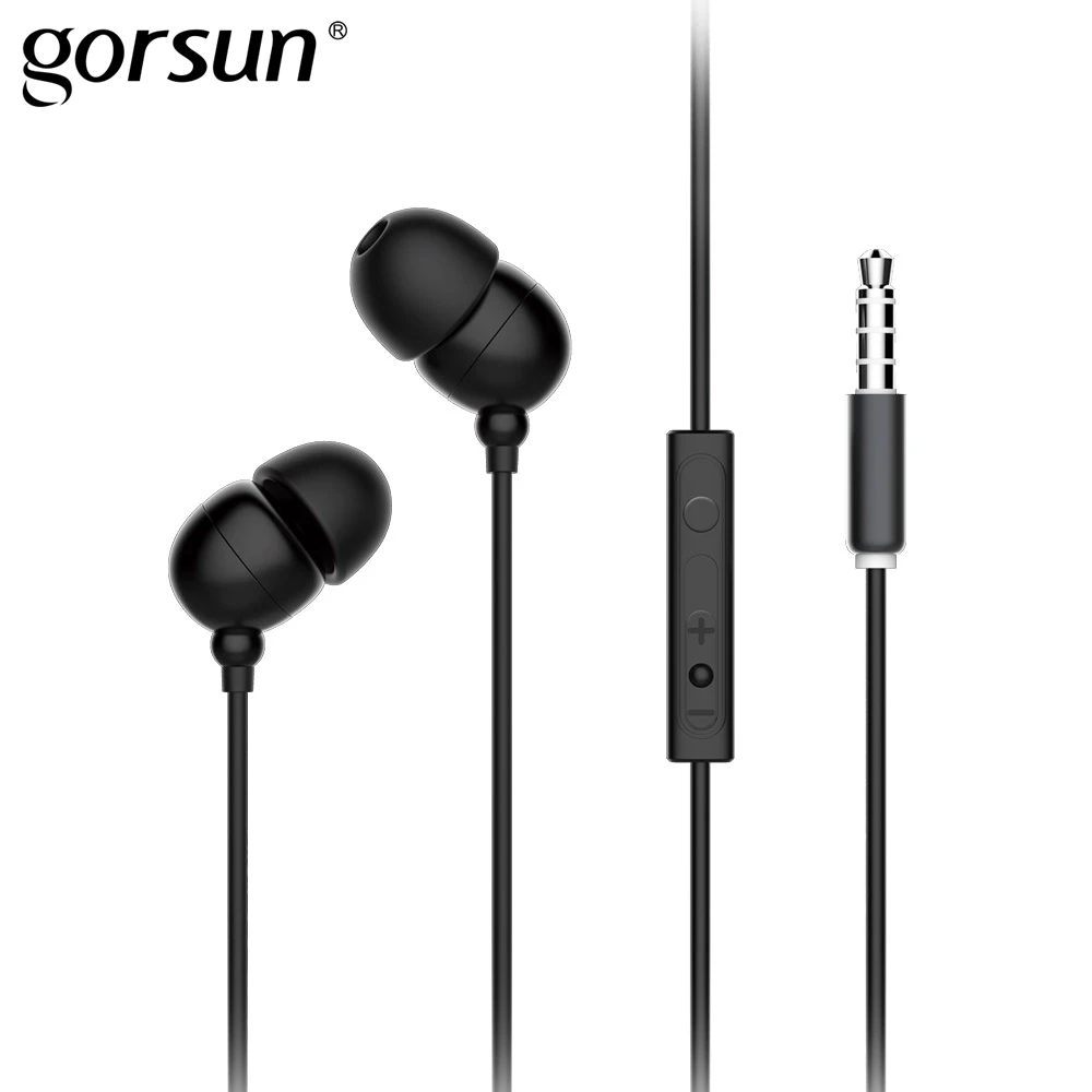 Earphone with Microphone Headset 3.5mm Stereo Earphones Earbuds Volume Control for Android iPhone Samsung Xiaomi Gorsun C31 | Электроника
