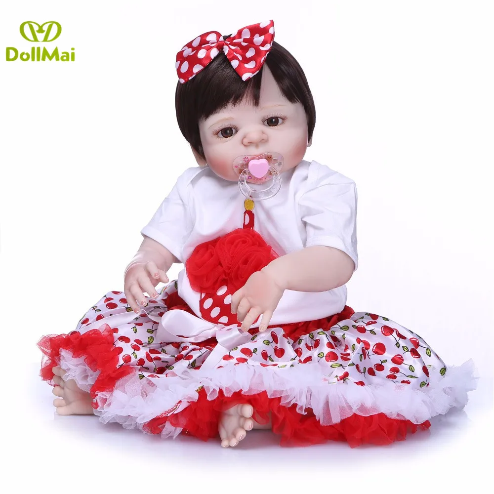 

Reborn reborn New Arrival Baby Reborn Dolls Kids Toy Full Silicone Vinyl 23'' 57 cm Real Life baby reborn bathe girl Doll