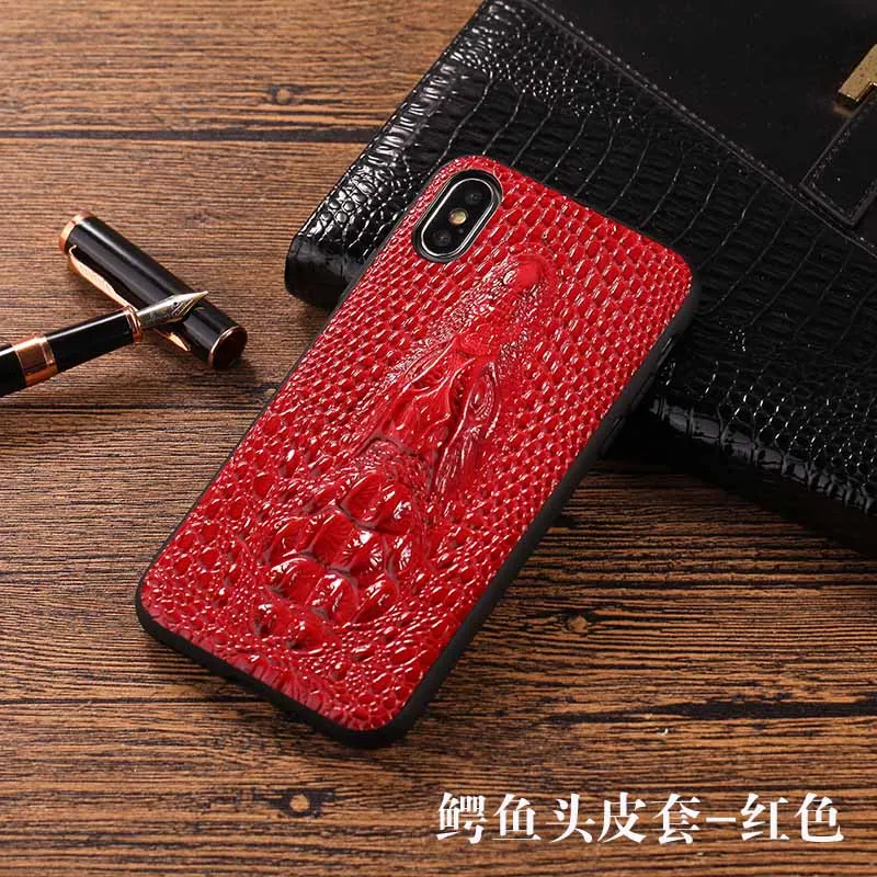 Роскошный кожаный чехол с крокодиловой текстурой для iphone 6, 7, 8 plus, X coque, полное покрытие, 3D Стиль, чехол s, профессиональный противоударный