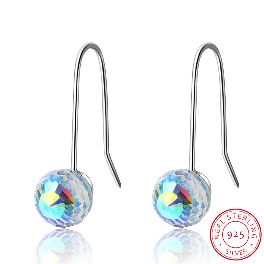 Новые серьги с кристаллами от Swarovski оптом простые и стильные женские серьги