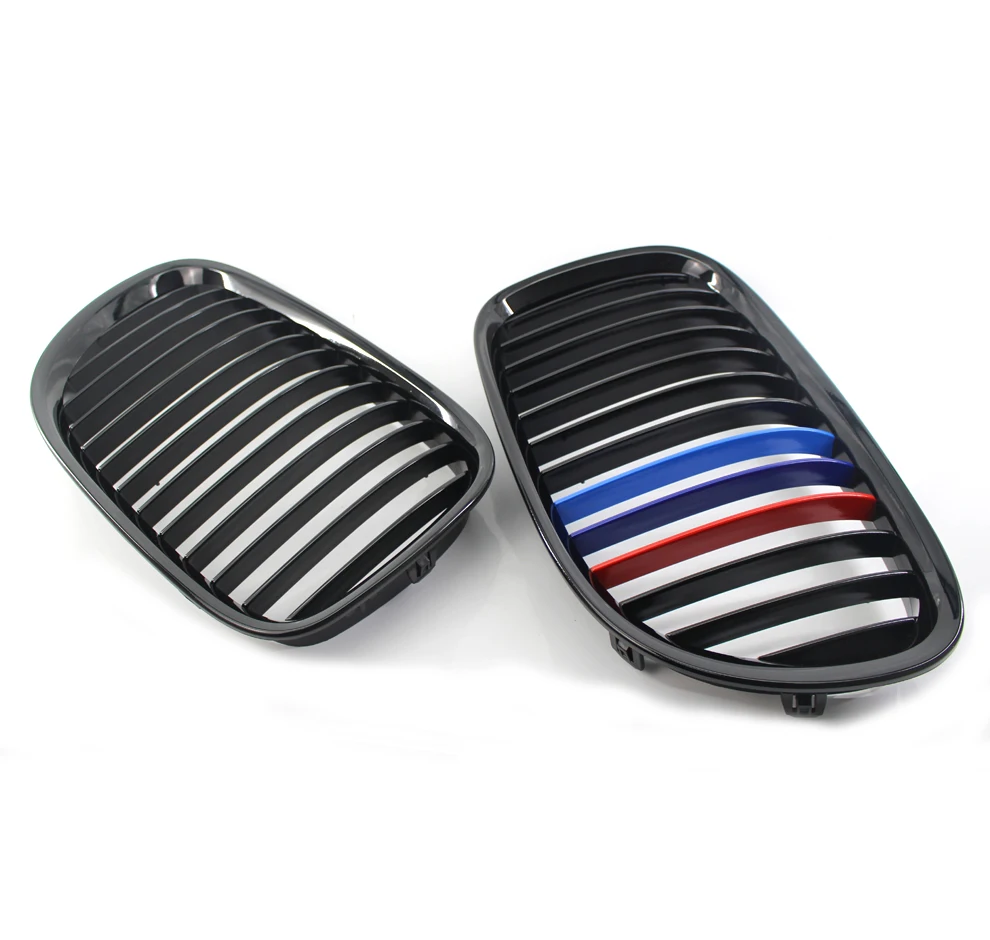 Глянцевая черная Решетка переднего бампера M Style для 2009-15 BMW F01 F02 740i 760i решетка |