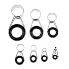 Керамическое кольцо с глазами, 7 шт.компл., направляющее кольцо для удочки, телескопическая рама из нержавеющей стали, забрасывание рыболовных колец кончики стержней