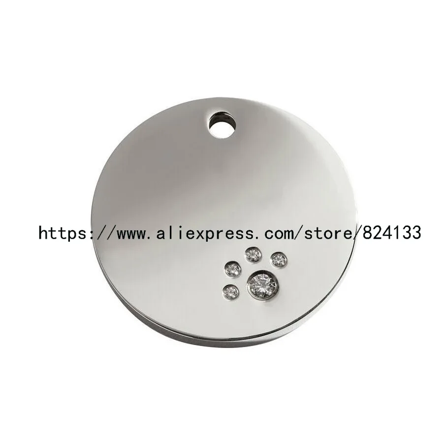 Бесплатная доставка круглая подвеска в виде собаки из нержавеющей стали с