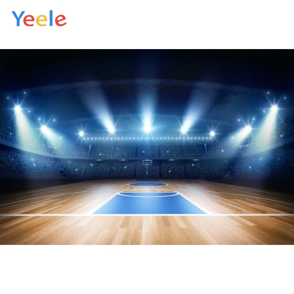 Yeele Basketball Stadium Light Bokeh Sport Birthday Photography Backgrounds Customized Photographic Backdrops for Photo Studio photographic equipment still life table 60cm x 130cm photography light shooting table photo studio photographic equipment cd50