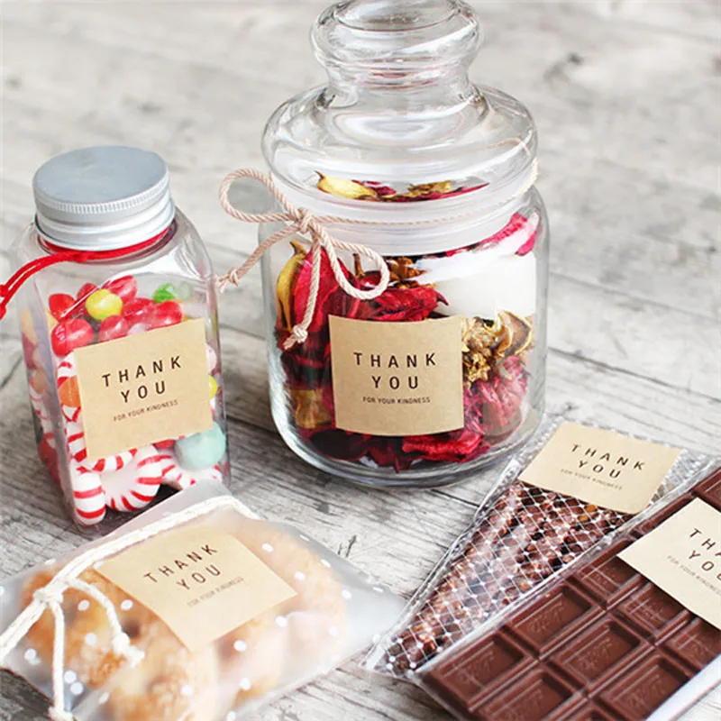 

108pcs Handmade Wedding Mariage Gift Box Sticker Dragees Candy Box Chocolate Cake Boxes and Packaging Bags Kraft Paper Sticker