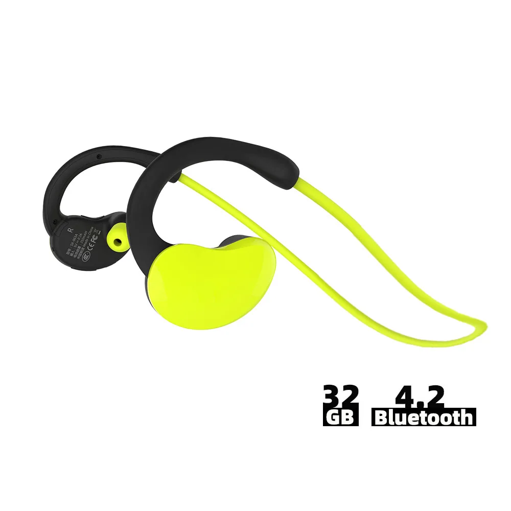 Ralyin Bluetooth наушники 32 Гб беспроводные IPX6 водонепроницаемые спортивные