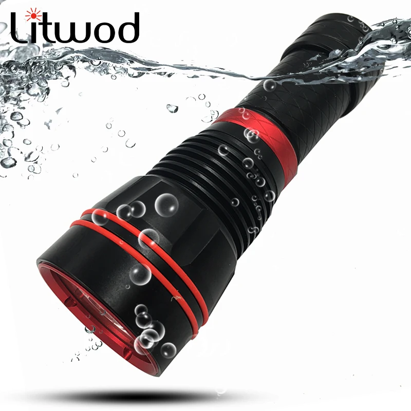 Z15Litwod D78 Дайвинг светодиодный FlashlightXM-L2 подводный 150 м водостойкий фонарик время