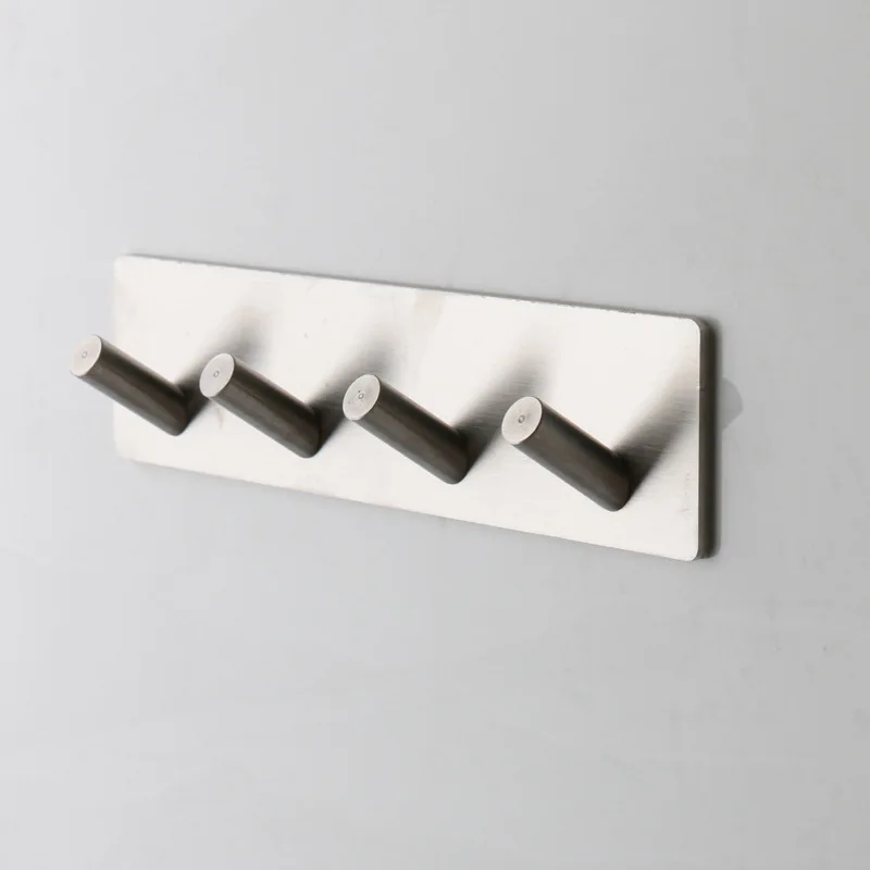 Bathroom kitchen without trace door clothes hook 304 stainless steel hotel rows of home square robe punch free | Обустройство дома