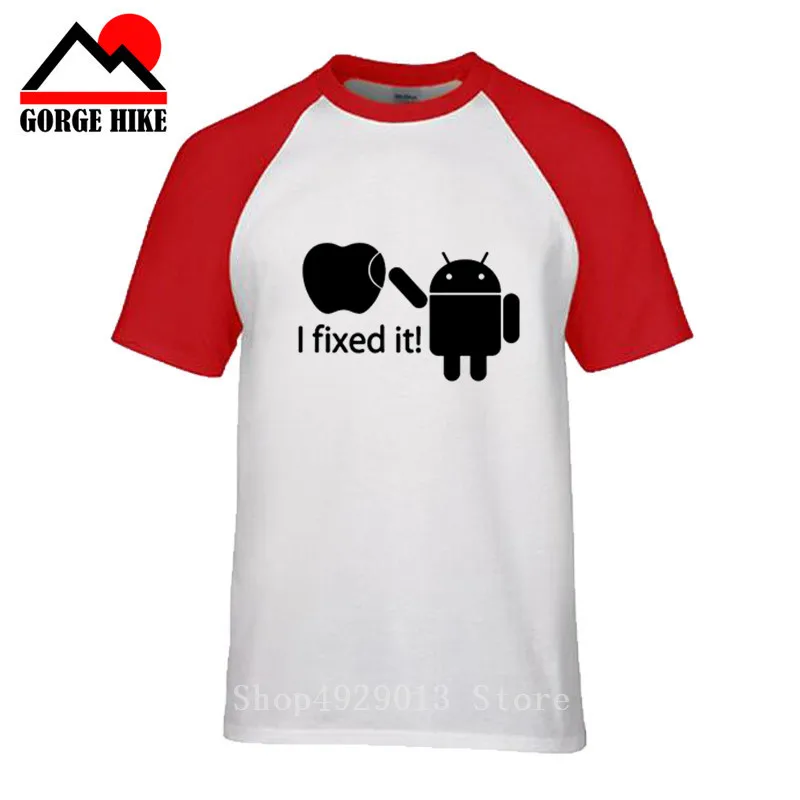 Забавный креативный дизайн Android Robot I Fix It забавная Футболка с принтом 100% хлопок