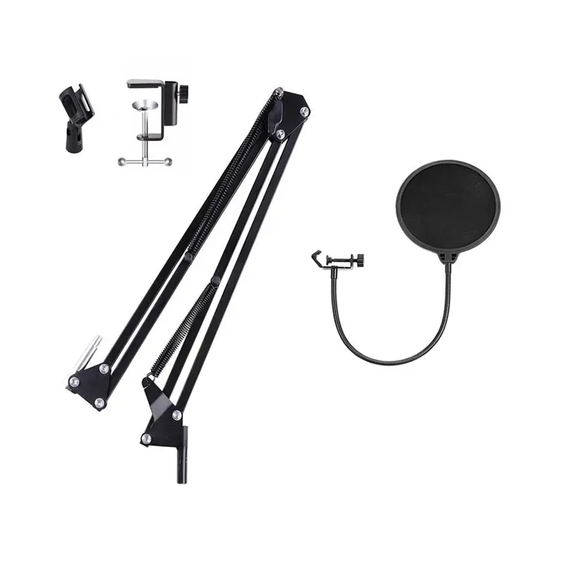 Ituf микрофон Подвеска стрелы ножничный рычаг стенд с микрофоном клип держатель и