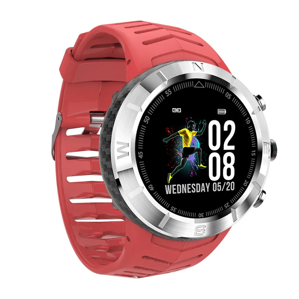 RD OMESHIN DT08 круглый полный сенсорный экран IP67 водонепроницаемый монитор сердечного ритма движения смарт-часы интеллектуальный датчик 0710 - Цвет: RD
