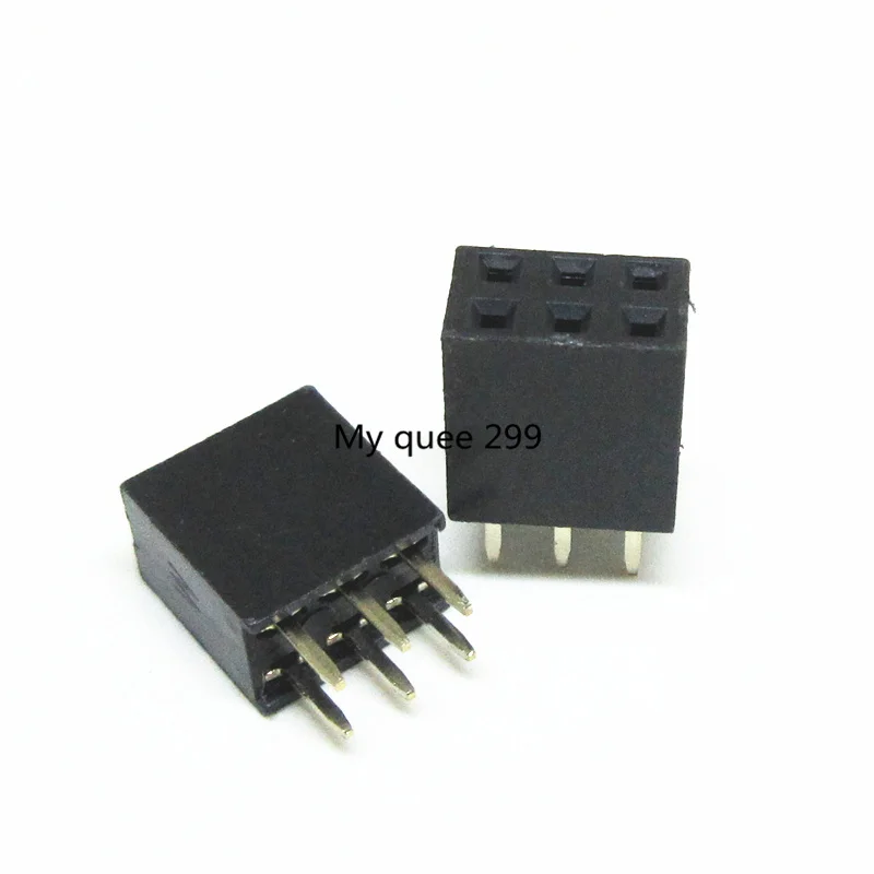 Бесплатная доставка 10 шт. 6P 2*3 контакта гнездовой разъем двойной прямой ряд шаг 2 54