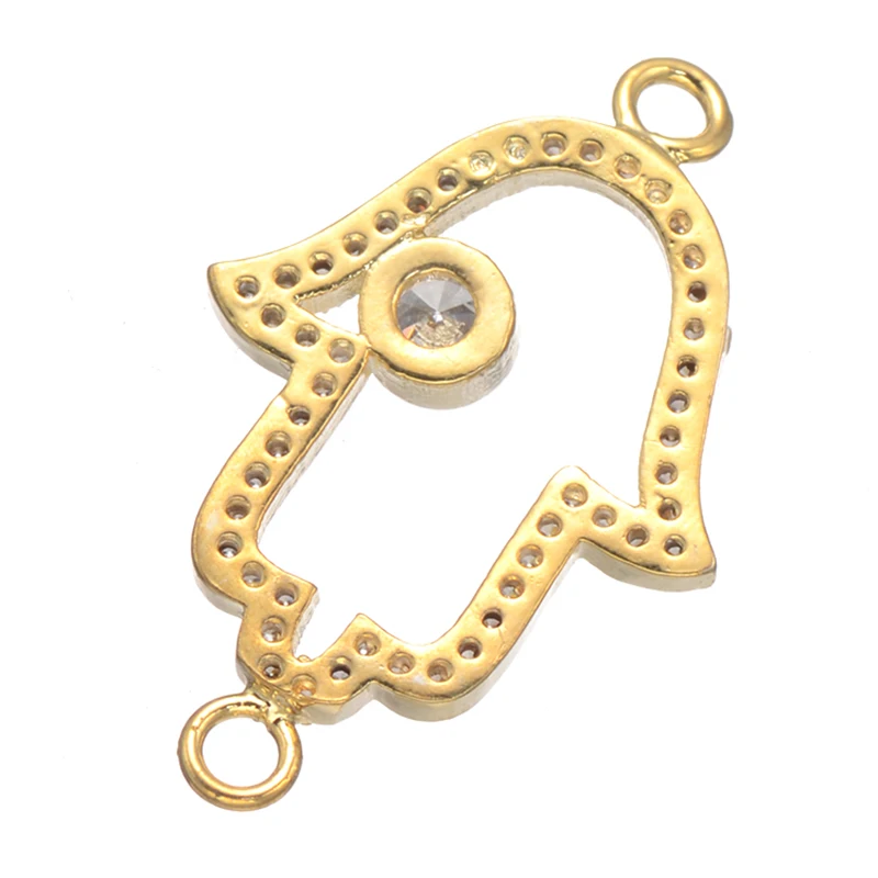 5 шт. ювелирные изделия Винтаж Циркон Хамса подвески для браслетов и ожерелья