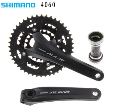 shimano FC M4050 T4060 Alivio 3x9S Speed MTB Bicycle Crankset 170mm include BB52 | Спорт и развлечения