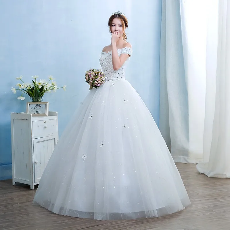 Вставка настоящих фото на заказ модное простое свадебное платье для девочек Vestido