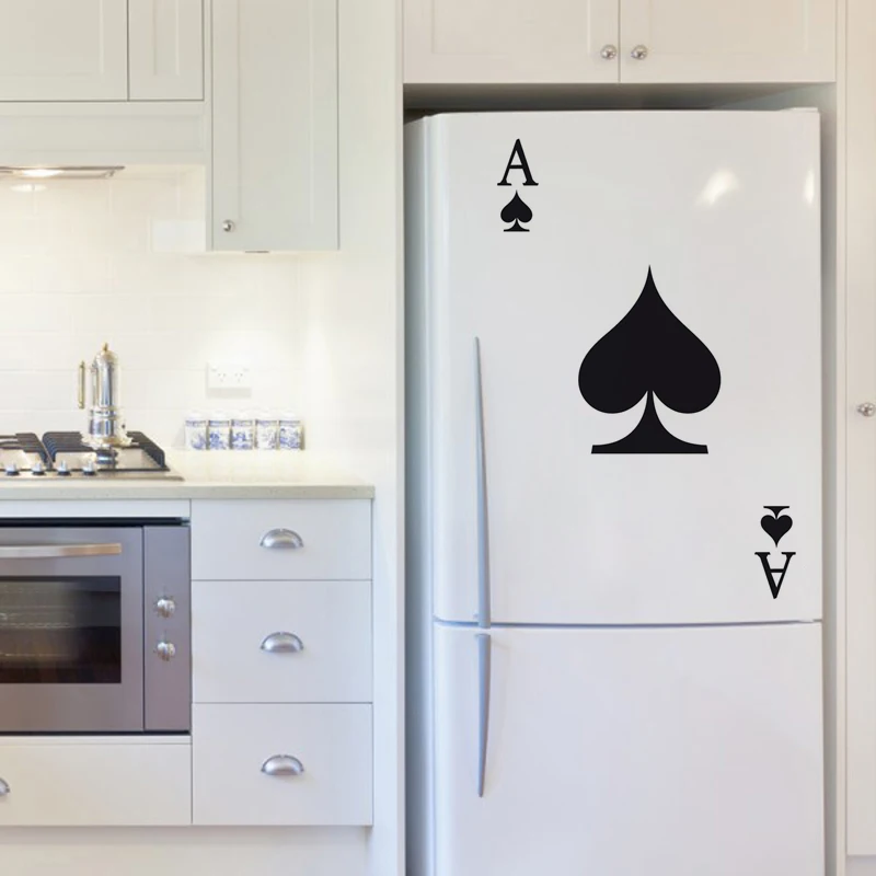 Креативные наклейки на холодильник в виде покера для ресторана кухни Съемные