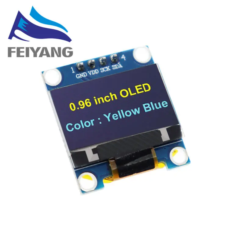 Продукт 0,96 дюймов OLED IIC белый/желтый синий/синий 12864 OLED дисплей модуль IEC SSD1306 плата с ЖК-экраном для Arduino