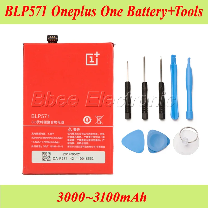 Оригинальный 3000 ~ 3100 мАч BLP571 Для Oneplus One Аккумулятор аккумулятор Bateria AKKU PIL +