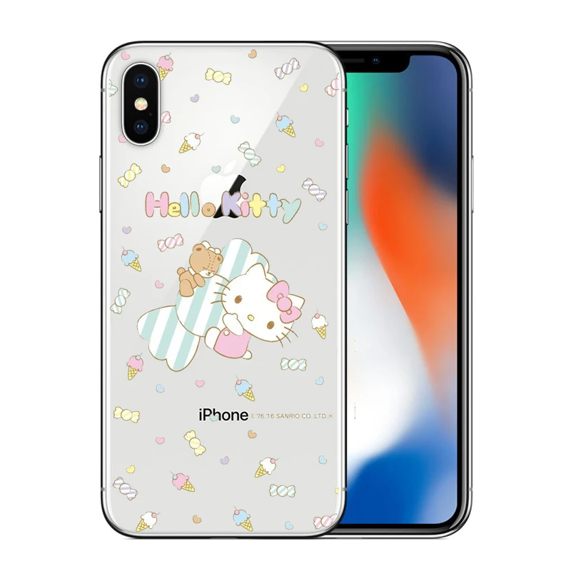 Прекрасный Hello kitty Новое поступление Мягкий Силиконовый ТПУ чехол для iphone 6 6S 7 8 Plus