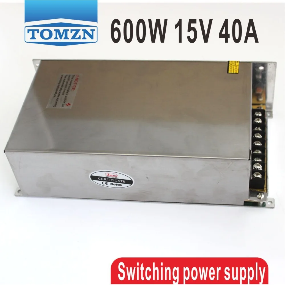 

600W 15V 40A output 110V input Single Output Switching power supply for LED Strip light AC to DC smps